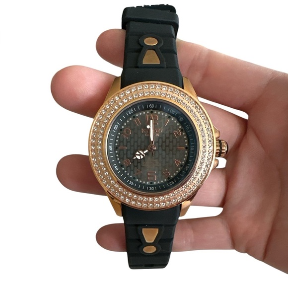 KYBOE! Women's Radiant Passion Swarovski Crystal Sport Watch 40mm Black - Picture 4 of 10